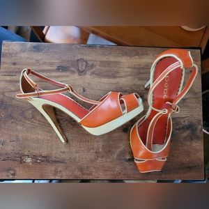 RARE Bebe sexy vintage leather heels